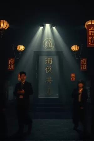 《沉默的证人席》剧集封面，空荡法庭里的木质围栏