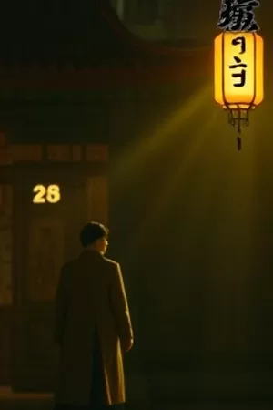 《山月照归途》剧集封面，山间小道上的背影与落日
